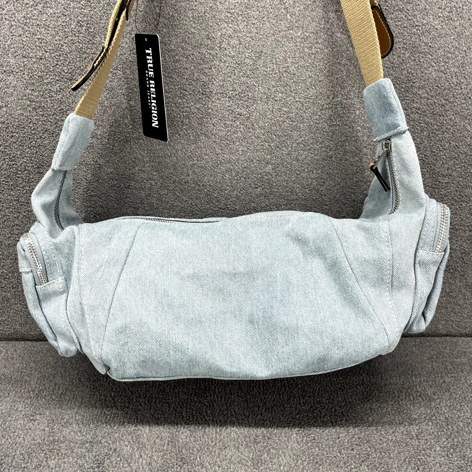 True Religion Boho Crossbody bag Womens Purse Light Blue Shoulder thumbnail 4