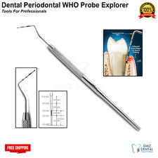 WHO PROBE Dental Periodontal Ball Ended BPE Probes Marking Color Coated Explorer