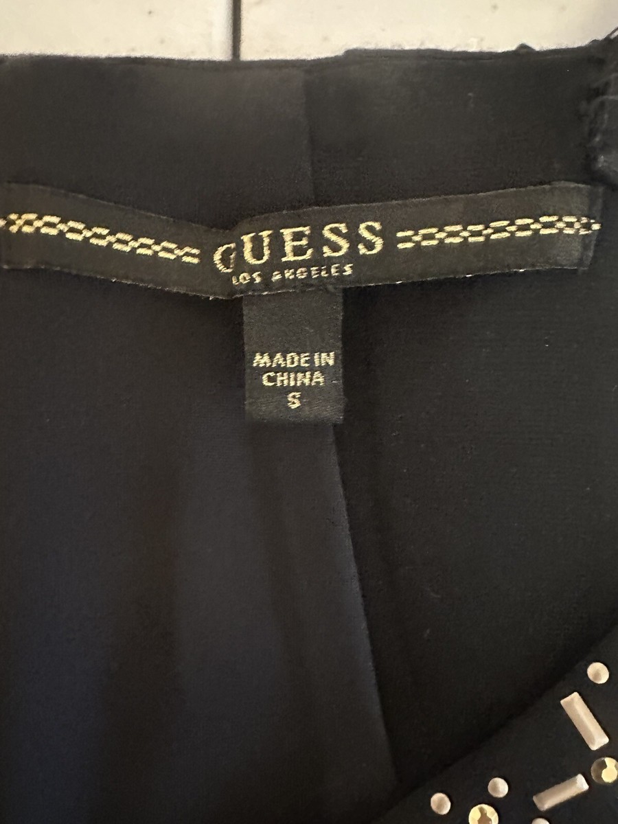Women's Guess Black With gold Embellishments Dress Sz S New Without Tags |  eBay