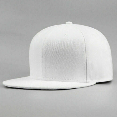 Snapback Adjustable Hat Cap Men Peak Plain Flat Hip Hop Unisex Classic Baseball - Picture 2 of 4