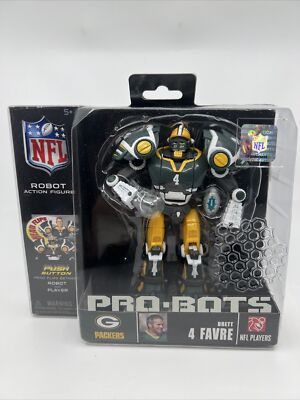 NFL Players BRETT FAVRE #4 PRO-BOTS Robot Series 1 Packers Action Figure S5