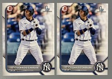 2- 2022 Bowman Prospects Oswaldo Cabrera 1st Paper #BP-17 New York Yankees
