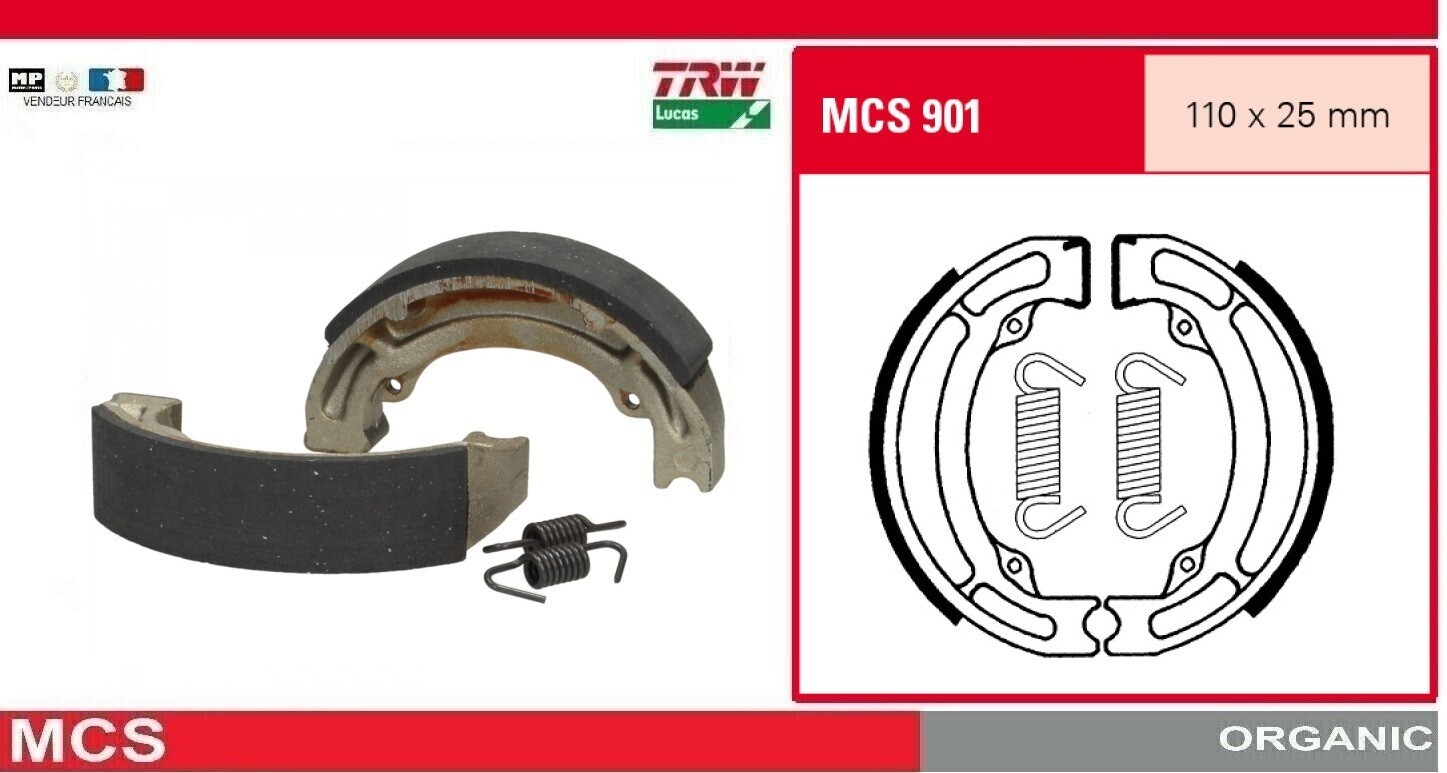 Machoire de frein MCS901 organique à haute friction pour Suzuki DR-Z 125