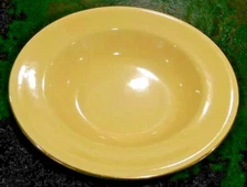 Vintage 1934-50 Royal Winton Grimwades England Pastel Yellow Gold Rim Soup Bowl
