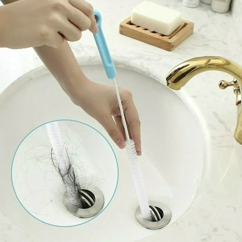 2pcs Sink Drain Hair Remover Cleaning Tool, Drain Unblocker