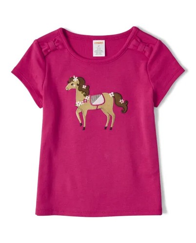 NWT Gymboree Girls Size 3T 4T 5T 6 PONY CLUB Horse Tee Hair Clips NEW - Picture 2 of 5