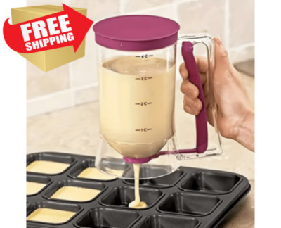 1pc Batter Separator Dispenser Cup Cake Dispenser Batter Funnel Measuring Cup