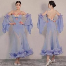 Ballroom Modern Dance Performance Dress Set Bodysuit Skirts Waltz Tango Standard