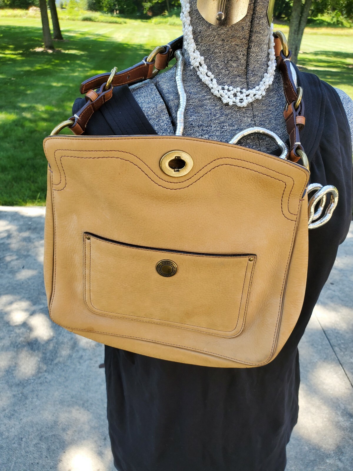 Coach Suede Tan Shoulder Bag Gem