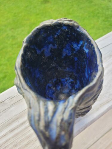 UNIQUE COFFEE MUG Signed Art Pottery Sculpted Face - Bild 8 von 11