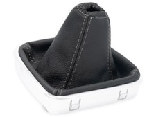 SCHALTMANSCHETTE FÜR FORD S-MAX 2006-2008 SCHALTSACK NATURLEDER NÄHT GRAU