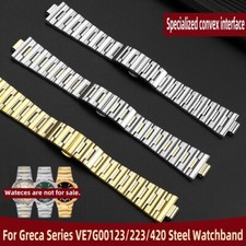 For Versace GRECA VE7G00123/VE7G00223 Steel Watchband Convex Interface Bracelet