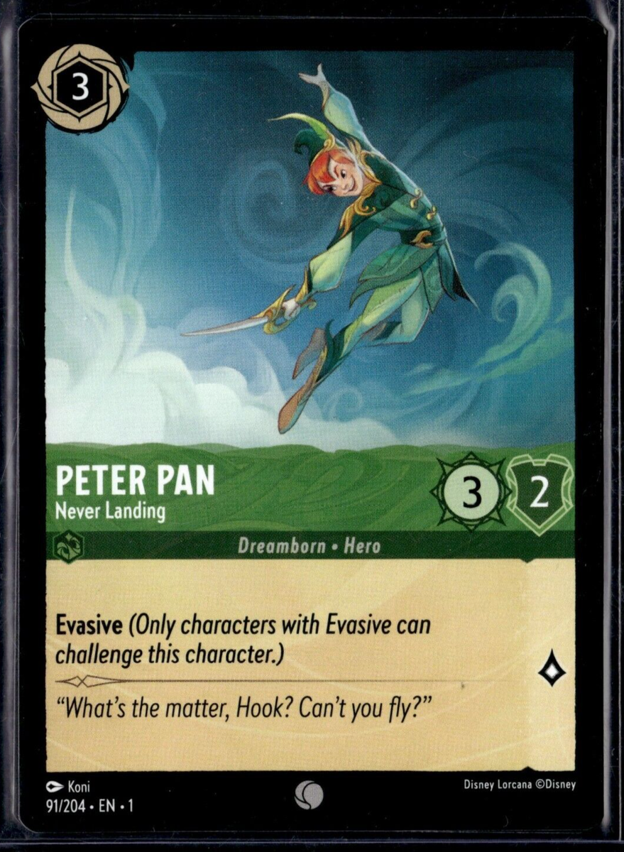 ロルカナ　エンチャーデットピーターパン など (BE PREPARED..) Disney Lorcana Peter Pan Text Error Enchanted #215/204 PSA