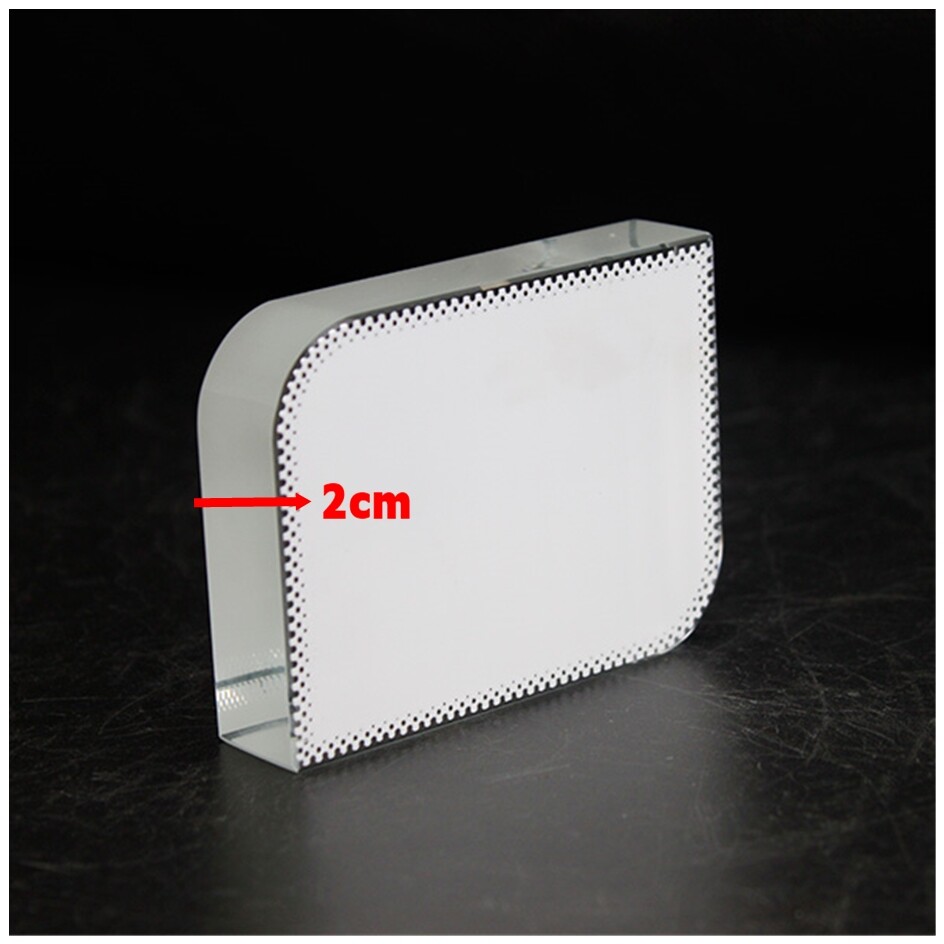 Large 15x10cm Rounded Personalised Photo Crystal Glass Block eBay