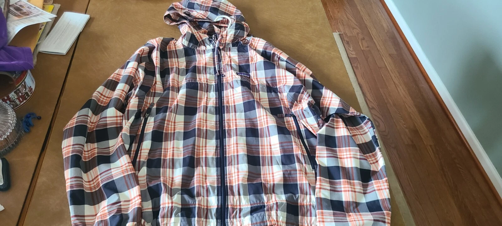 PATAGONIA MEN'S FIRST SUN JACKET PLAID WINDBREAKER SZ 2XL