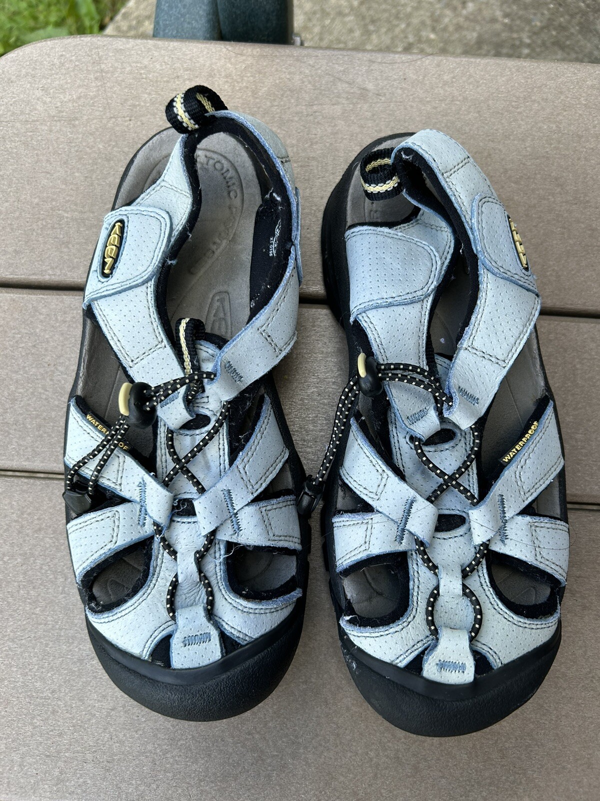 KEEN donna US7 sandali blu chiaro bungee