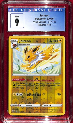 2020 CGC 9  Jolteon Reverse Holo #47 Pokemon Vivid Voltage