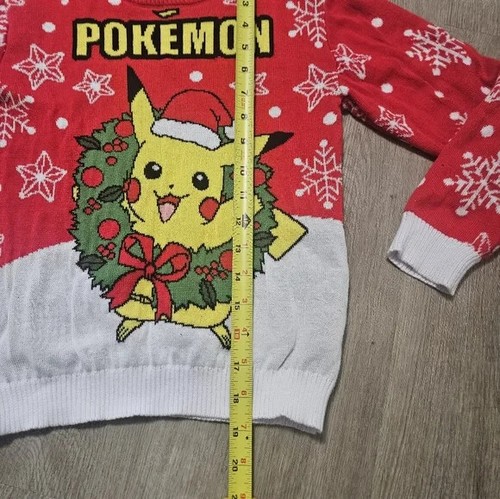 Youth Small Pokemon Pikachu Christmas Sweater-W - Picture 4 of 5