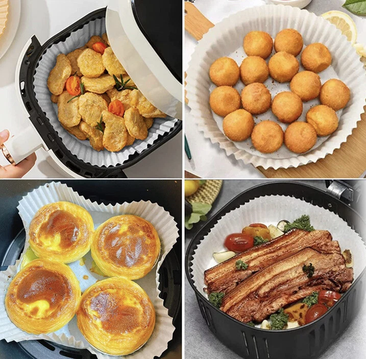 Air Fryer Disposable Paper 150pcs Liner Mat Non-stick Oil-proof Baking Roasting