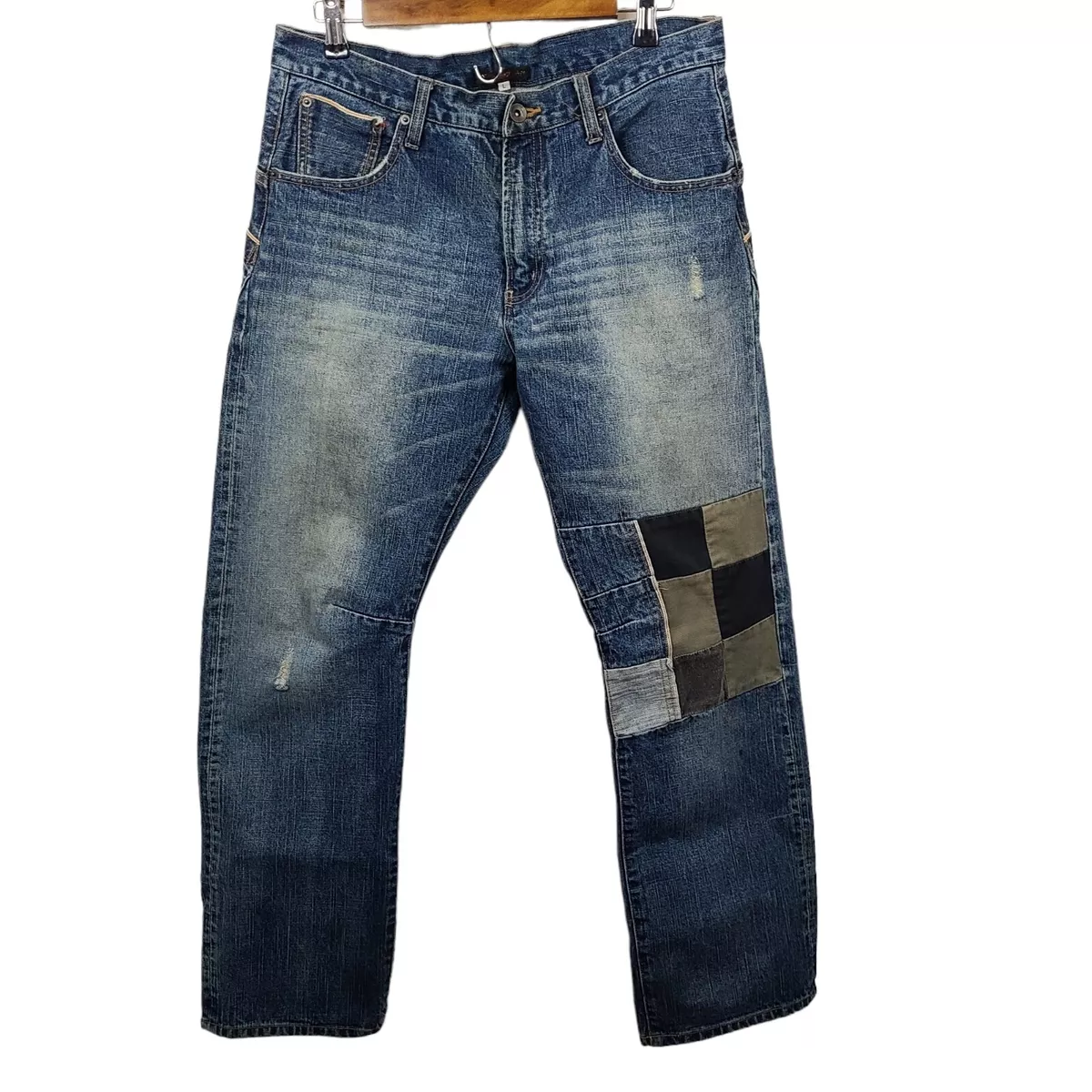 Exhibitionist TTU Japanese Designer Patchwork Jeans Mens Large