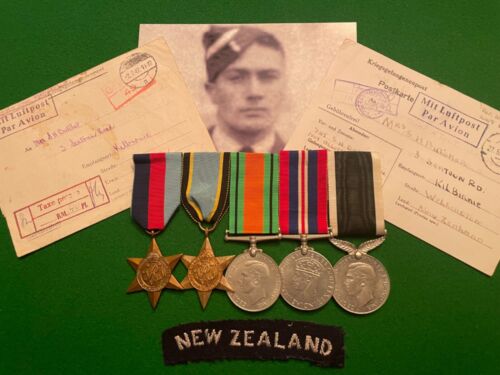 New Zealand Bomber Pilot POW Medals, Letters - Foto 1 di 8