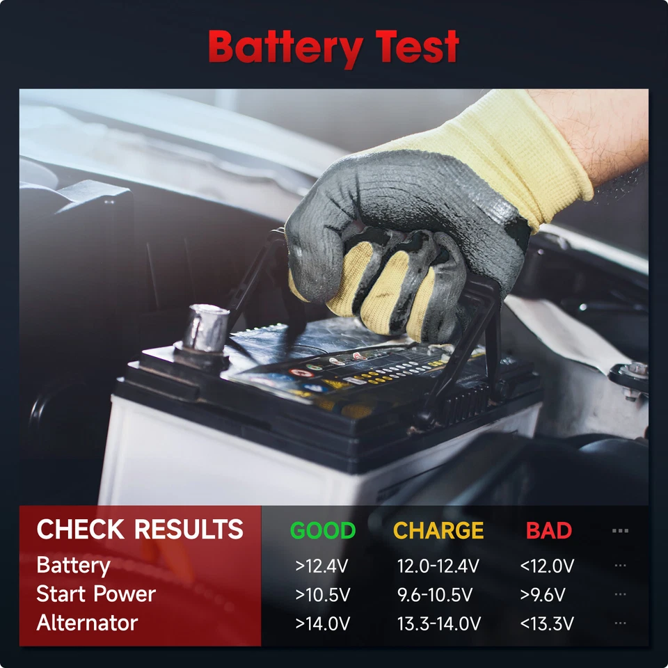 Ancel BA101 Car Battery Tester 12V Digital Battery Tester Analyzer 100 2000CCA - Image 4 of 4