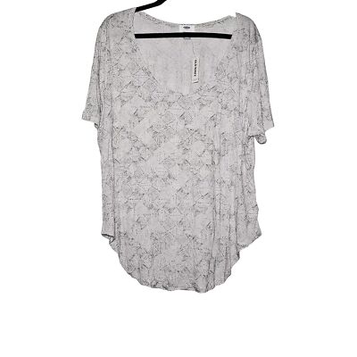 Old Navy black white geometric short sleeve tee NWT XXL