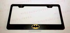 Batman Superhero Stainless Steel Black Finished License Plate Frame Holder