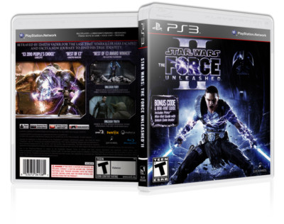 Star Wars: The Force Unleashed II - Replacement  PS3 Cover And Case. NO GAME!!