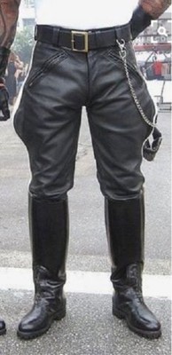 NEW black leather pants motorcycle pant 