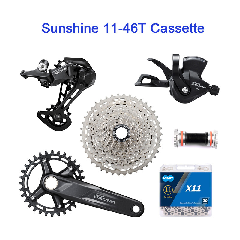 Groupe Shimano DEORE M5100 2x11 Vitesses – Kit Complet Pédalier/cassette/ Dérailleurs