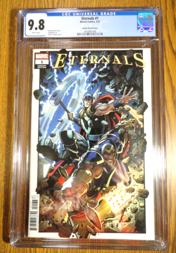 Eternals #1 Adams Thor Variant Cover CGC 9.8 NM/M Gillen 1st Print Marvel MCU - Afbeelding 1 van 1