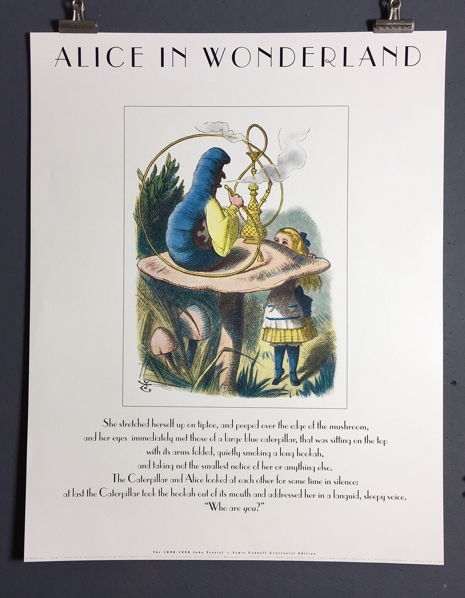 90’s Alice in Wonderland Alice in Wonderland, Rare 1990 Centennial Limited Edt. Art Print