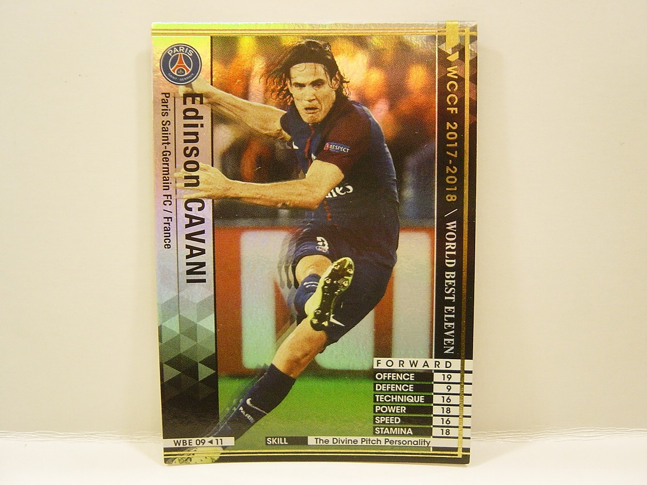 Panini WCCF 2017-18 WBE Edinson Cavani 1987 Uruguay No.9 PSG World Best ElevenFW