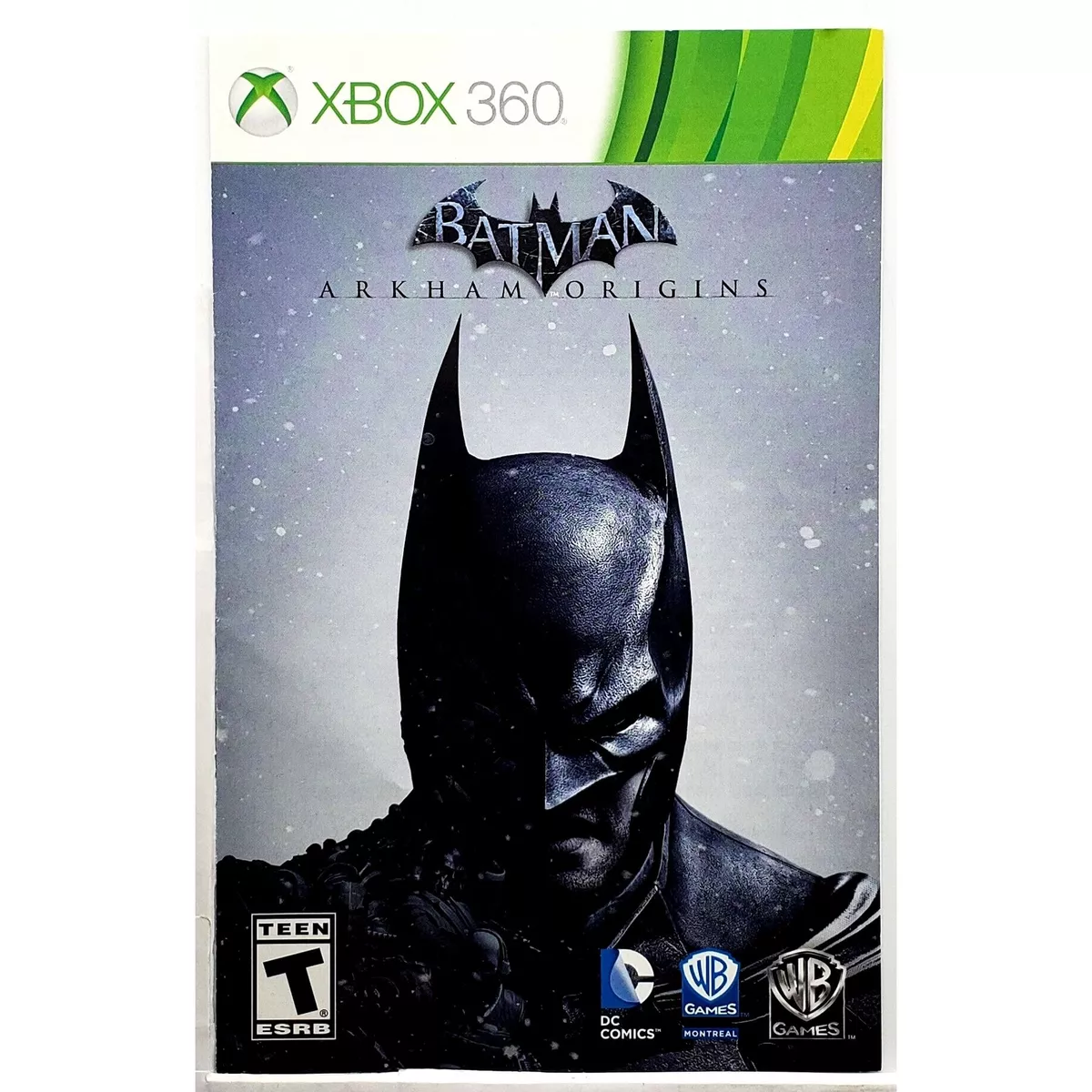 Manual Only Batman Arkham Origins Microsoft Xbox 360 Authentic eBay