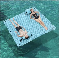 Lake Floats With Hammock,72  x72  Giant Inflatable Floating Mat For Pool Or Beach