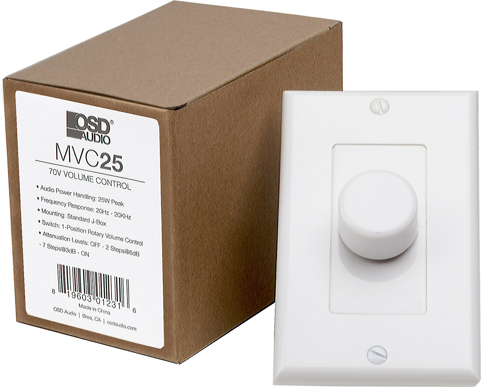 Экранный регулятор громкости MVC-25 70 В 25 Вт