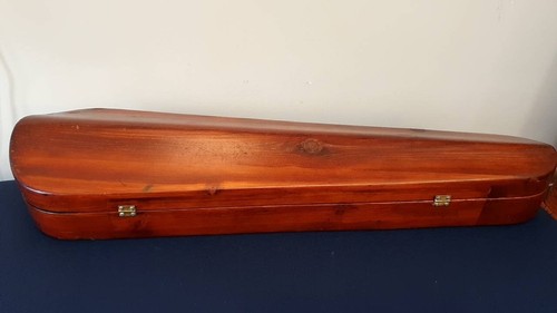 Vintage Antique Timber & Brass Violin Coffin Style Case Vintage 4/4 Circa 1920's - Picture 9 of 13