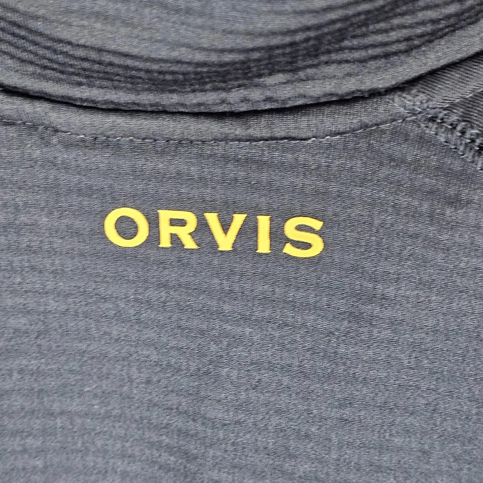 Orvis Horseshoe Hills 1/4-Zip Men's Navy Stretch Long Sleeve Vertical Zip Pocket - Image 3 of 4