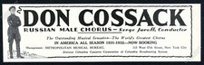 1931 Don Cossack Russian Male Chorus Serge Jaroff photo vintage print ad