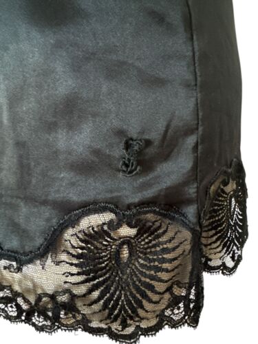 Top Yves Saint Laurent Vintage Negro Con Cordones Talla FR 42/M a L - Imagen 8 de 8