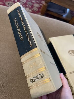 Vintage 1963 World Book Encyclopedia Dictionary 2 volumes
