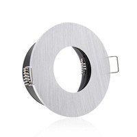 5Xeinbaustrahler IP65 Alu GebüRstet Rund Badezimmer Sauna GU10 Fassung L 230Volt