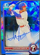2022 TOPPS 1ST BOWMAN CHROME SAPHIRE AUTO YHOSWAR GARCIA PHILLIES