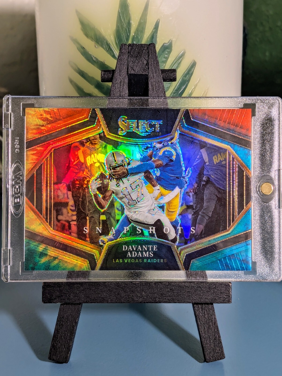2022 Panini Select Davante Adams Snapshots Tie Dye Prizm #/25 Las Vegas Raiders