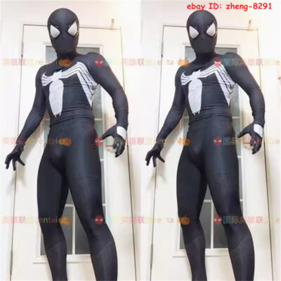 Costume Spider-Man Nero Venom Tuta Spiderman Cosplay Halloween - Foto 4