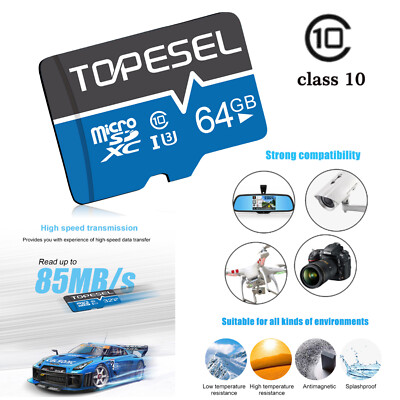 64GB Micro SD Card Memory Card C10 High Speed Fast TF Flash For Camera Phone Lot