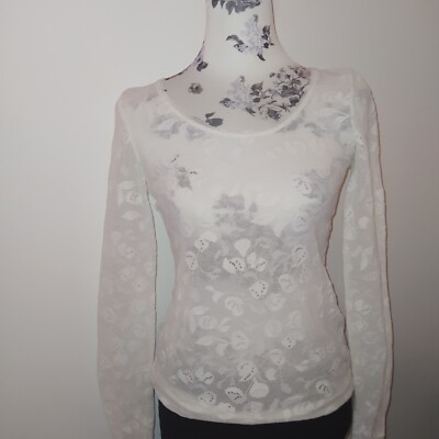 WOLFORD Rachel T shirt langarm  Gr.S  Small white weiß