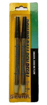 Vintage Sheaffer Rolling Ball Point Pen Refill 2 Black Medium Point NOS Sealed