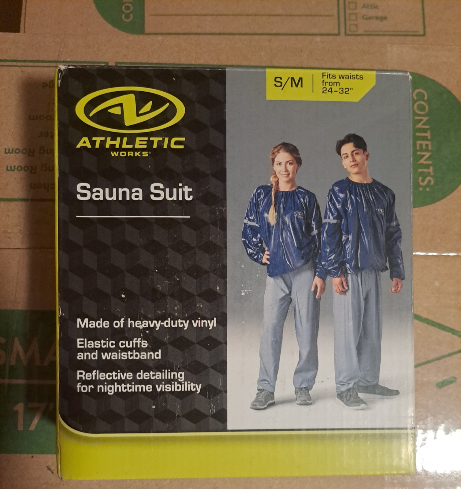 Athletic Works Sauna Suit Size Sweat Suit S/M Fits Waists from 2432